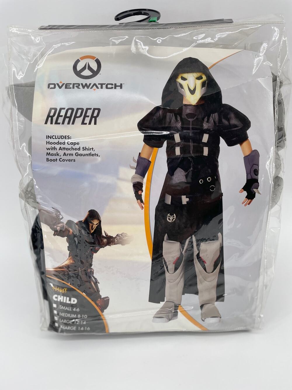 NEW Overwatch Reaper Costume Child Large 12-14 Spirit Halloween